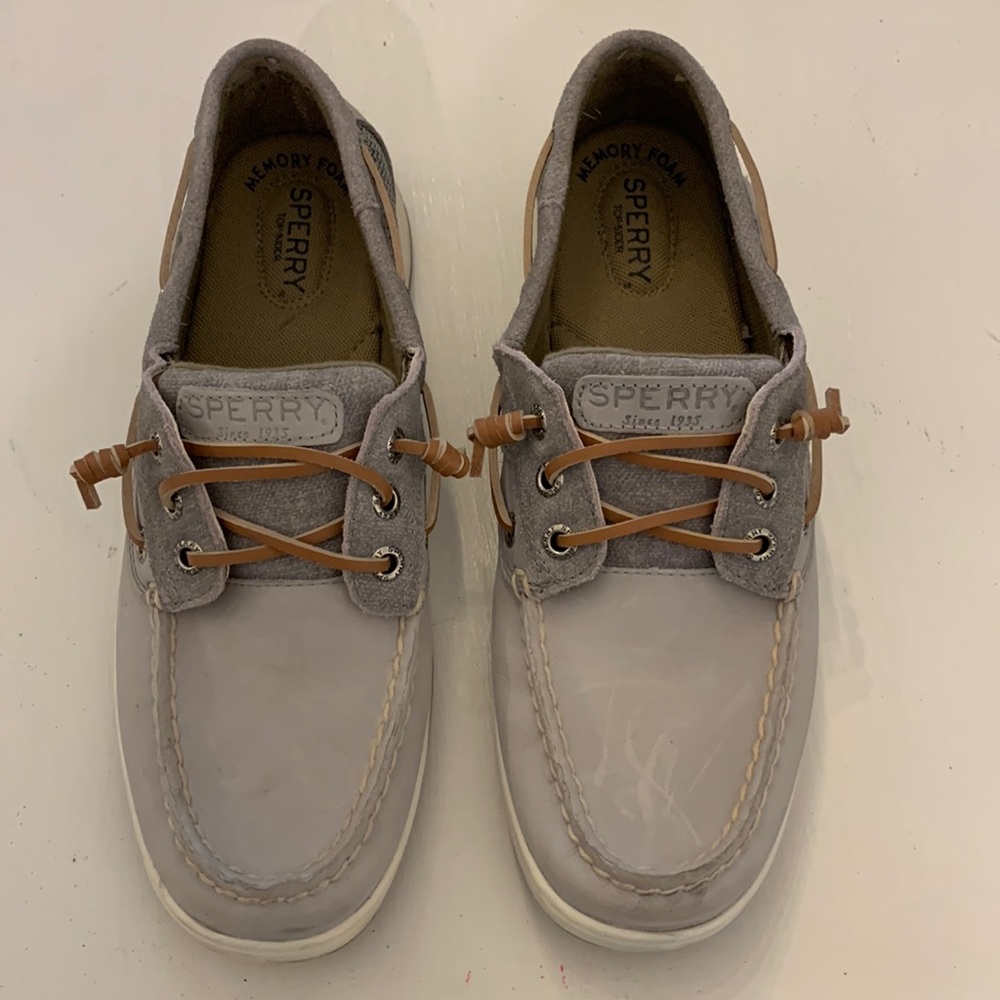 EUC Womens Sperry Top Sider Coastal Grandmother slip ons with Memory Foam size 8